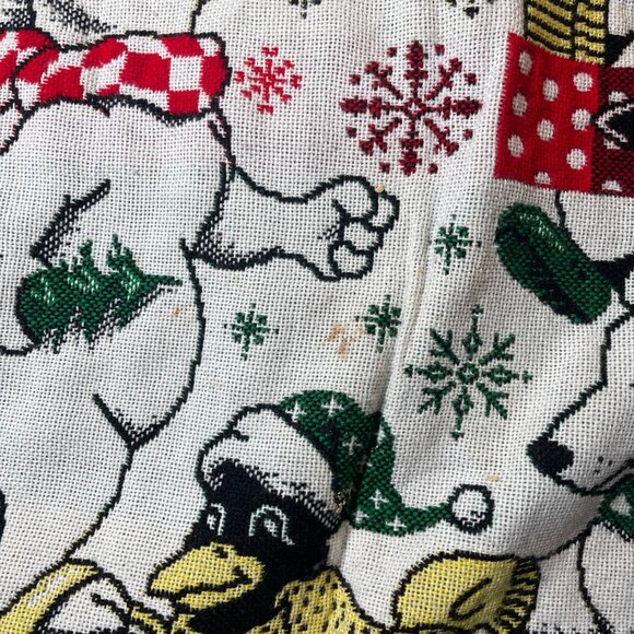 Vintage 80s 90s Christmas Blanket Fringe Edges Bears Penguins Holiday 56x44 - Picture 3 of 5